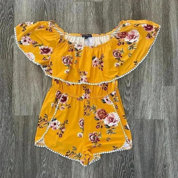 Riley & James Pants - Womens Riley & James Yellow Romper - M